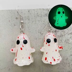 Glow in the dark ghost earrings